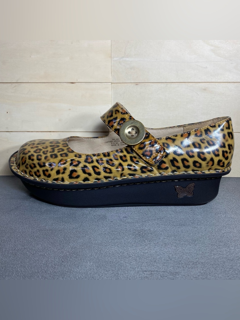 Alegria Paloma Mary Jane Leopard Print Women's Size 10 Shoes EU40 Patent Leather - Picture 4 of 11